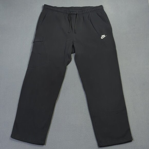 Nike Sportswear Pants Men's XXL Black Club Fleece Sweatpants Lounge Athleisure - Picture 1 of 12